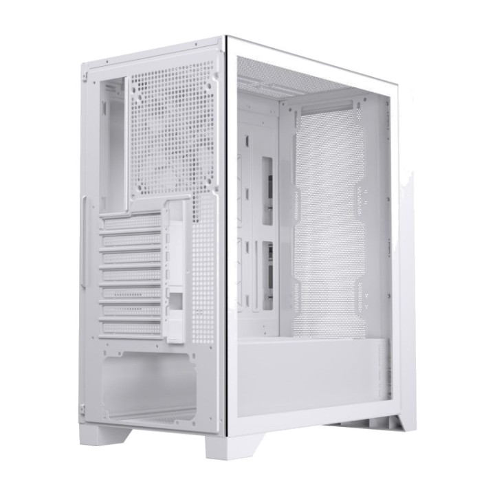 EINAREX Gaming-datorchassi semi-tower ATX med härdat glas