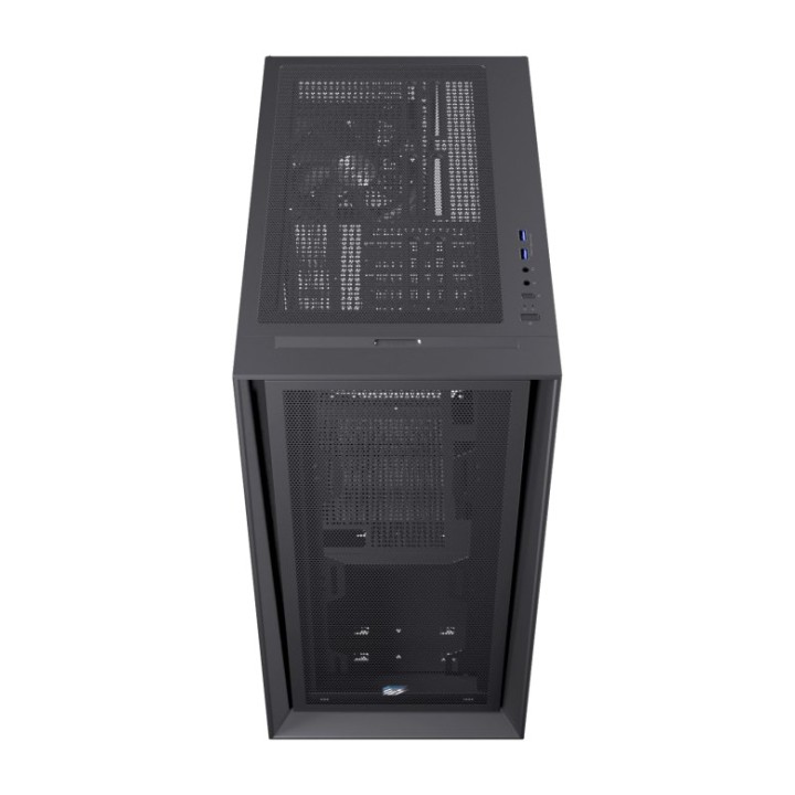 EINAREX Gaming miditower ATX PC-kabinet med hærdet glas