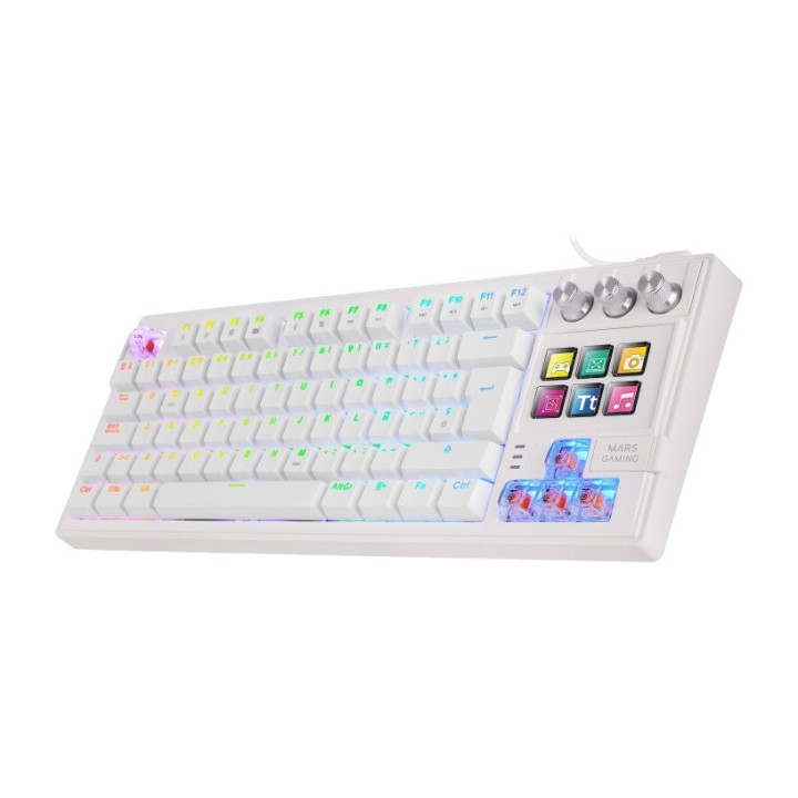 MARS GAMING Teclado mecánico con teclas LCD e iluminación