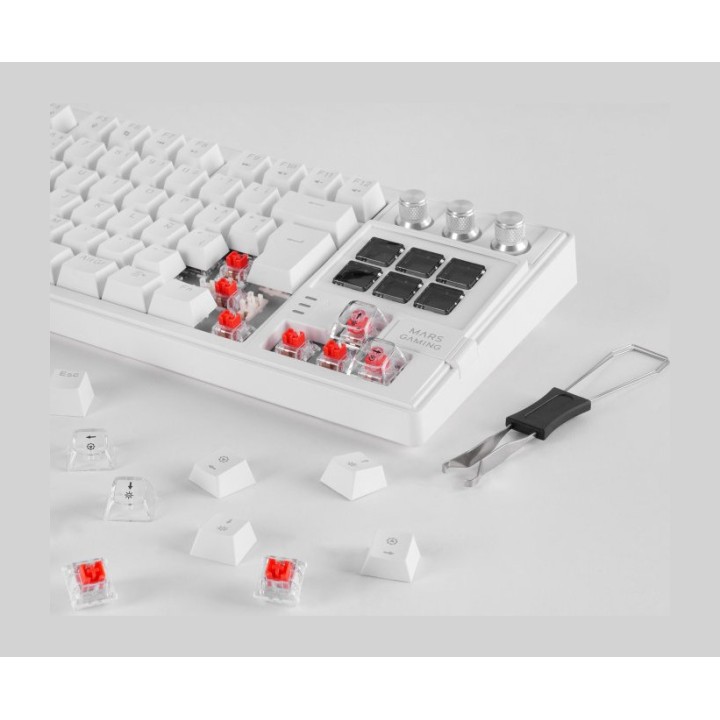 MARS GAMING Teclado mecánico con teclas LCD e iluminación