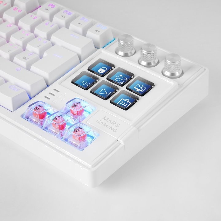 MARS GAMING Clavier mécanique avec touches LCD et éclairage