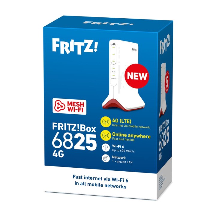 FRITZ Router 4G con WiFi 6 y ranura para tarjeta nanoSIM BOX 6825 600MBPS DSP0000043259