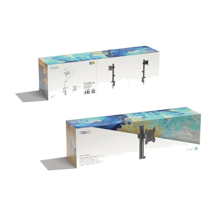 TOOQ Supporto da tavolo per monitor con altezza regolabile