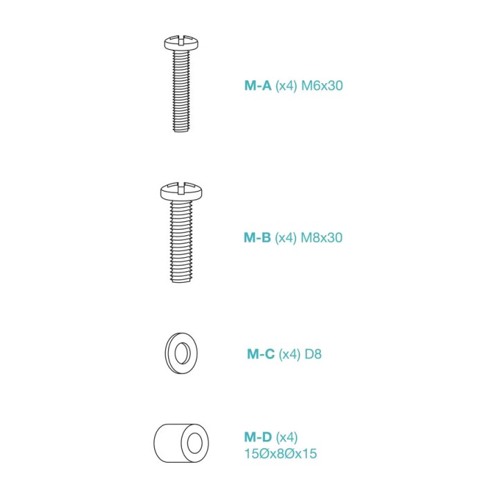 TOOQ Support mural fixe pour téléviseur LP1082F-B 37-80"