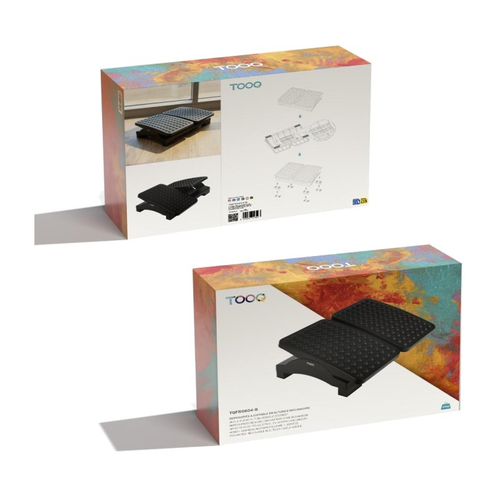 TOOQ Height- and tilt-adjustable ergonomic footrest