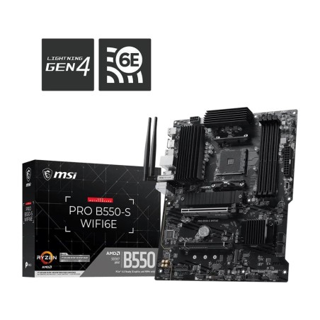 placa base atx para amd pro b550-s wifi6e ddr4 am4