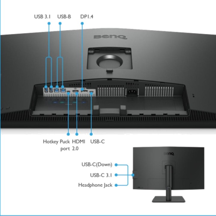 BENQ Monitor profesional para diseño de 31,5 pulgadas con USB-C DESIGNVUE-PD3205U 4K-UHD IPS-60HZ DSP0000025454