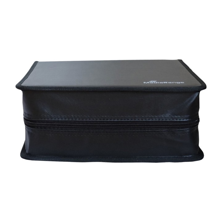 MEDIARANGE Funda cartera de polipiel para 200 discos CD