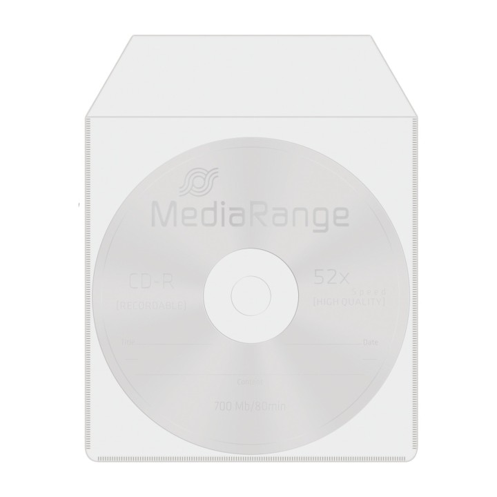 MEDIARANGE Pochettes en plastique pour CD et DVD BOX64 50