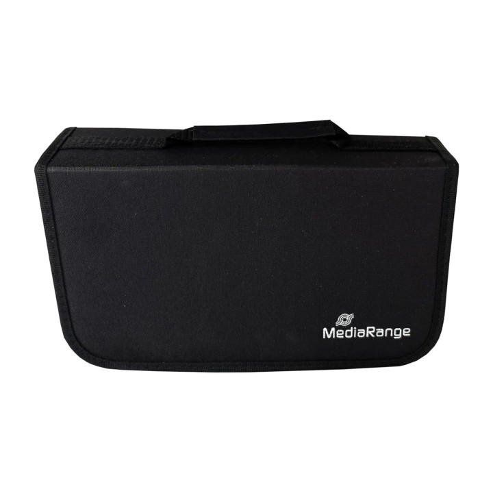 MEDIARANGE Custodia portafoglio in nylon per 96 dischi CD e