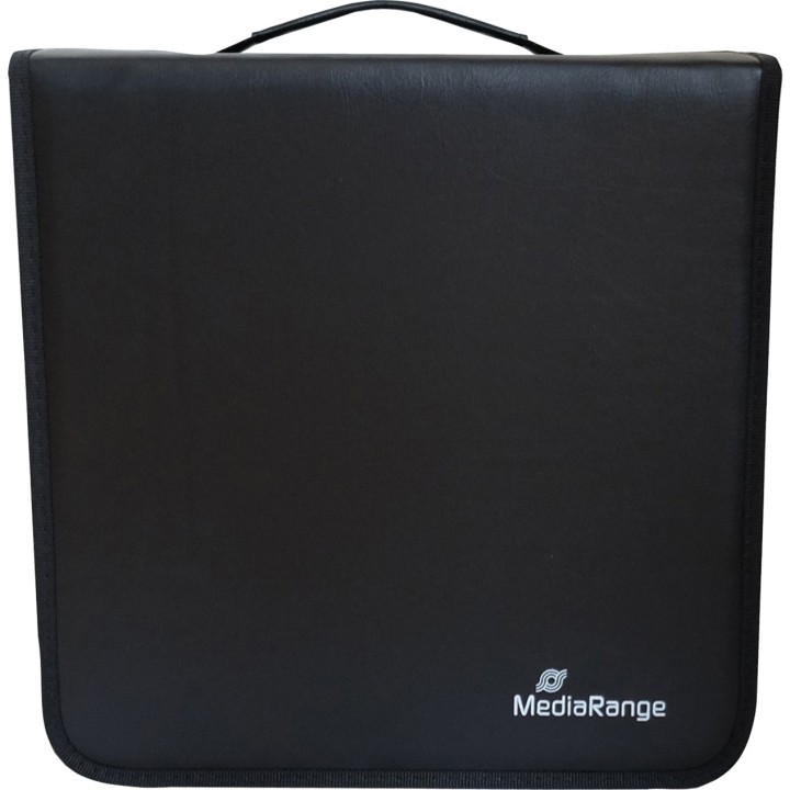 MEDIARANGE Faux leather wallet case for 400 CD and DVD discs