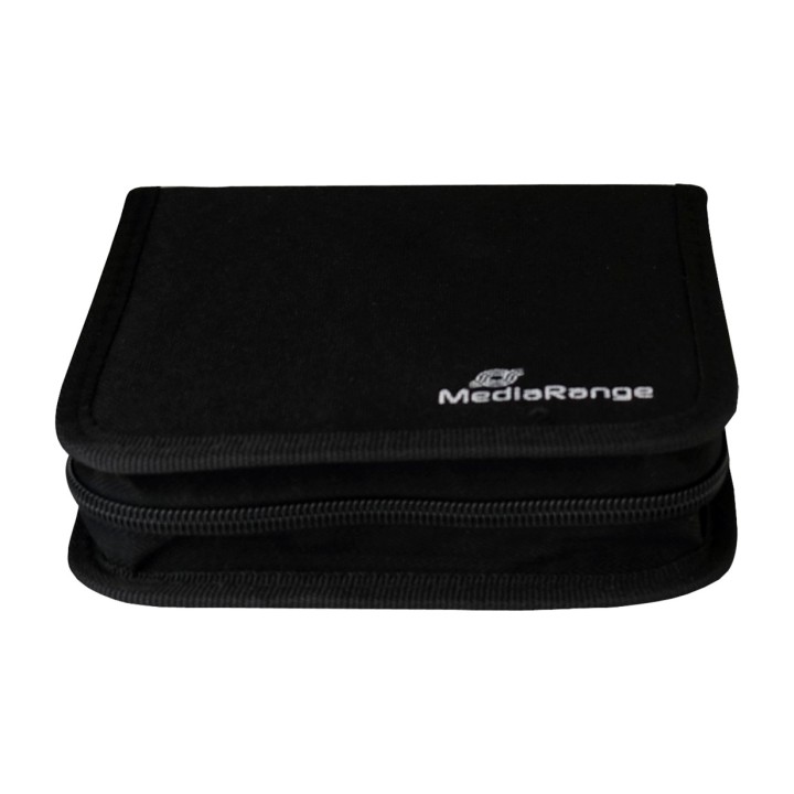 MEDIARANGE Nylon cd- en dvd-portemonnee voor 24 discs BOX50
