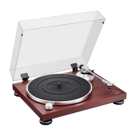 platine bluetooth manuelle à entraînement par courroie avec placage en palissandre at-lpw50btrw