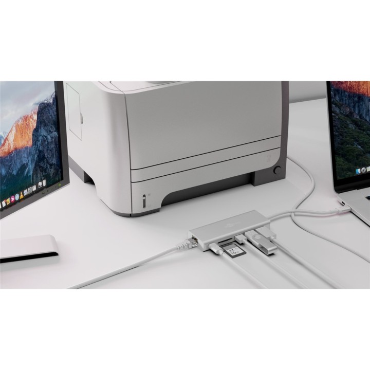 GOOBAY Hub USB-C in alluminio con HDMI, rete Gigabit e