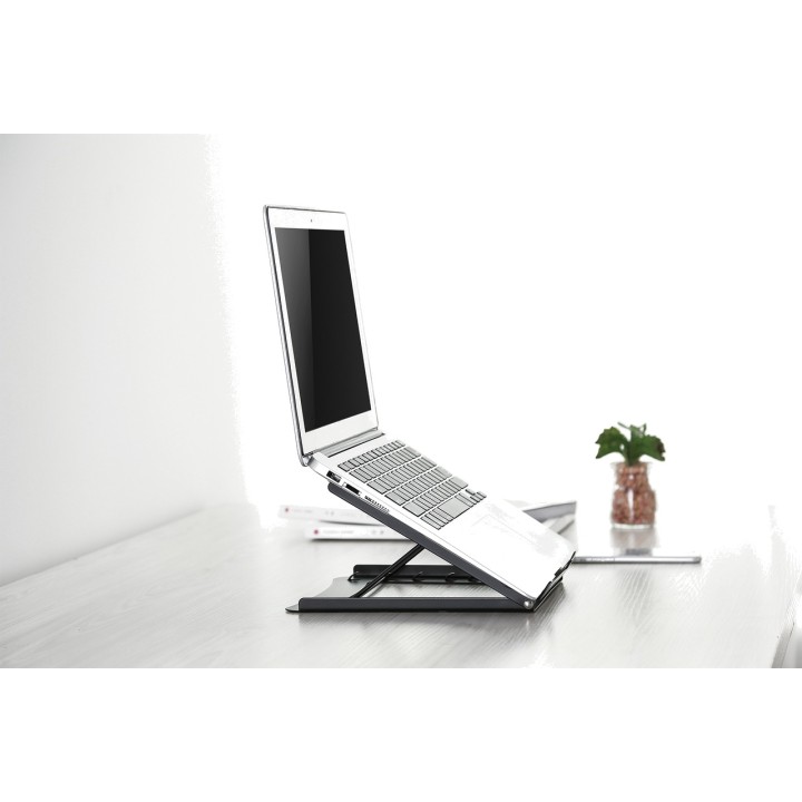 DIGITUS Supporto pieghevole per laptop con 5 livelli di