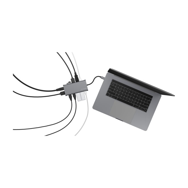 ICY BOX Estación de acoplamiento USB-C para tres monitores