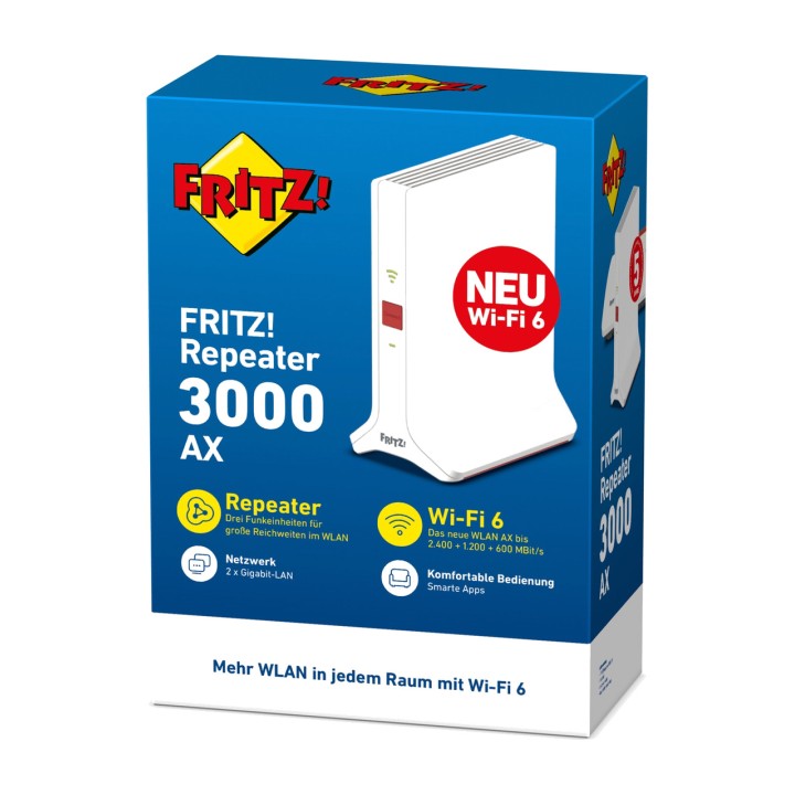 FRITZ Repetidor WiFi 6 tribanda en malla REPEATER-3000 AX