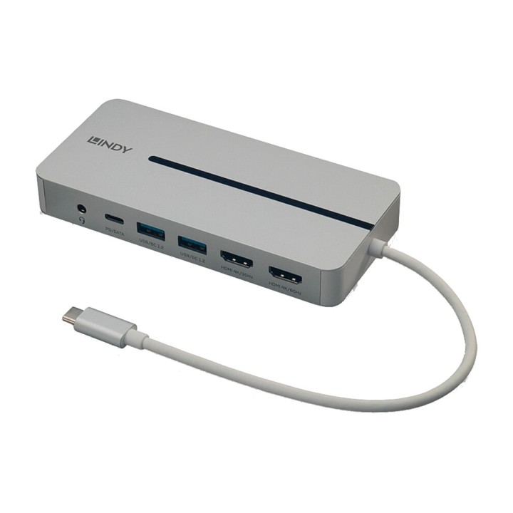 LINDY USB-C-Dockingstation für Laptop mit doppeltem