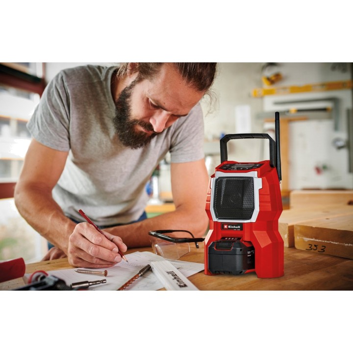 EINHELL Baustellenradio mit Bluetooth, ohne Akku und