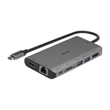 estación de acoplamiento usb-c para portátil con red gigabit 3.2 gen1 hdmi-dp sd pd-100w