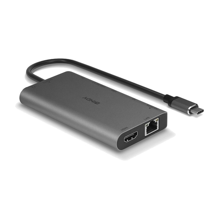 LINDY Docking station USB-C per laptop con rete Gigabit 3.2