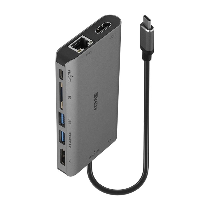 LINDY USB-C docking station for laptop with Gigabit network