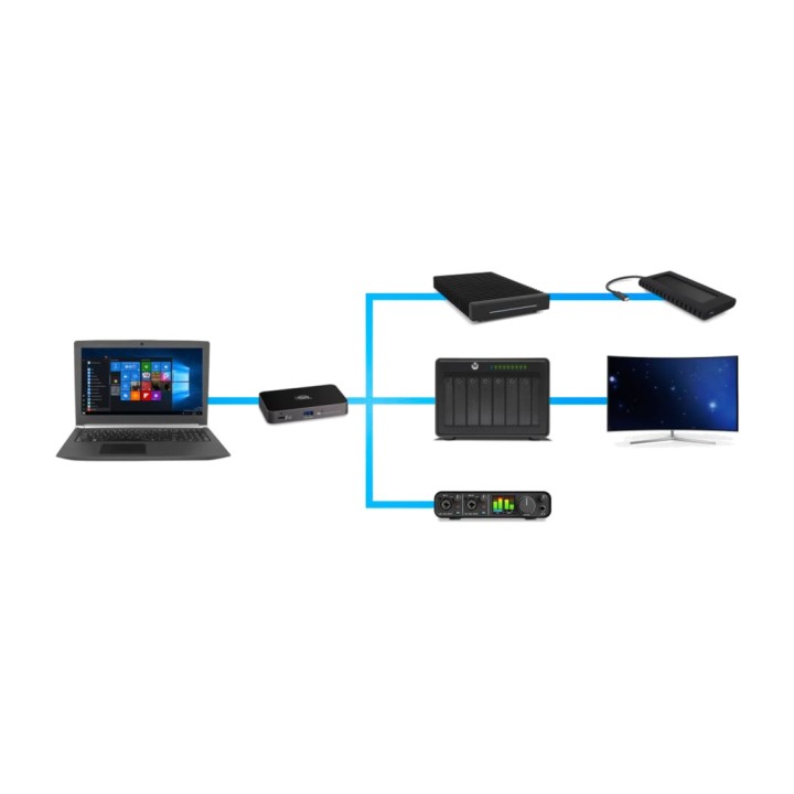 OWC Laptop port hub with power adapter THUNDERBOLT-4 40GBPS