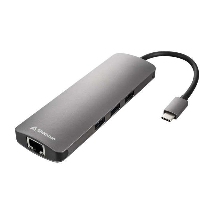 SHARKOON Adattatore multiporta con HDMI, rete Ethernet e