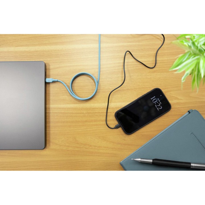 ANSMANN Magnetisches Silikonkabel mit USB-C-Steckern an
