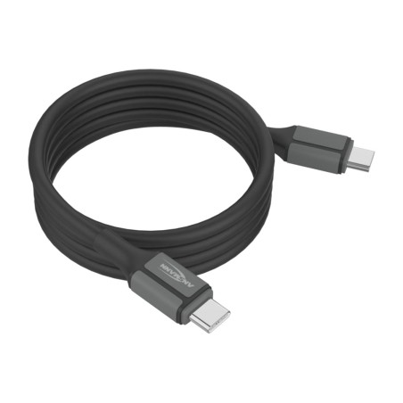 cable de silicona magnético con conectores usb-c en ambos extremos 60w 120 cm