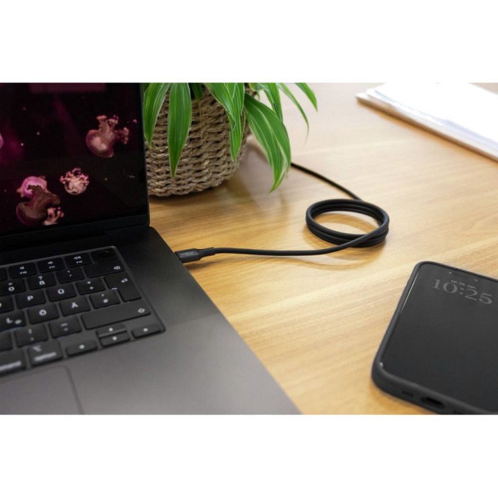ANSMANN Cable de silicona magnético con conectores USB-C