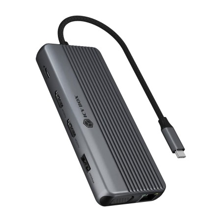 station d’accueil usb-c pour trois moniteurs avec vga et lecteur de cartes ib-dk4062-cpd 1080p