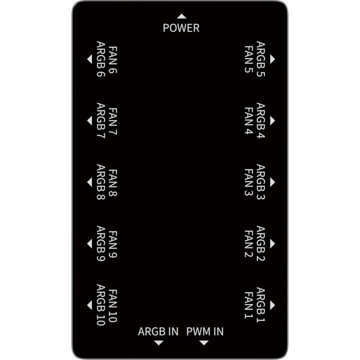 OCYPUS Controller-Hub für 10 PWM-Lüfter und ARGB-Beleuchtung