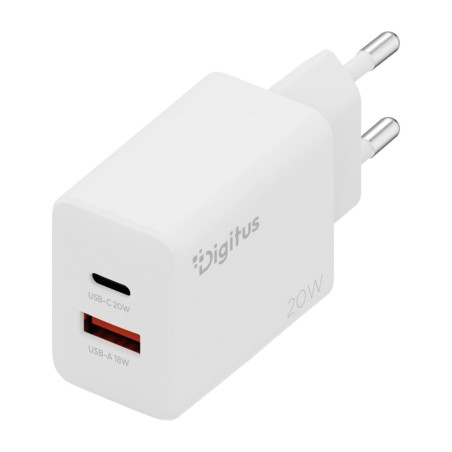 cargador usb de pared con doble puerto 20w 1c+1a da-10300