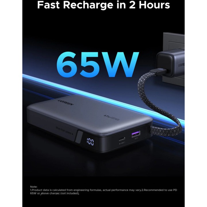 UGREEN Batterie externe à charge rapide avec câble USB-C