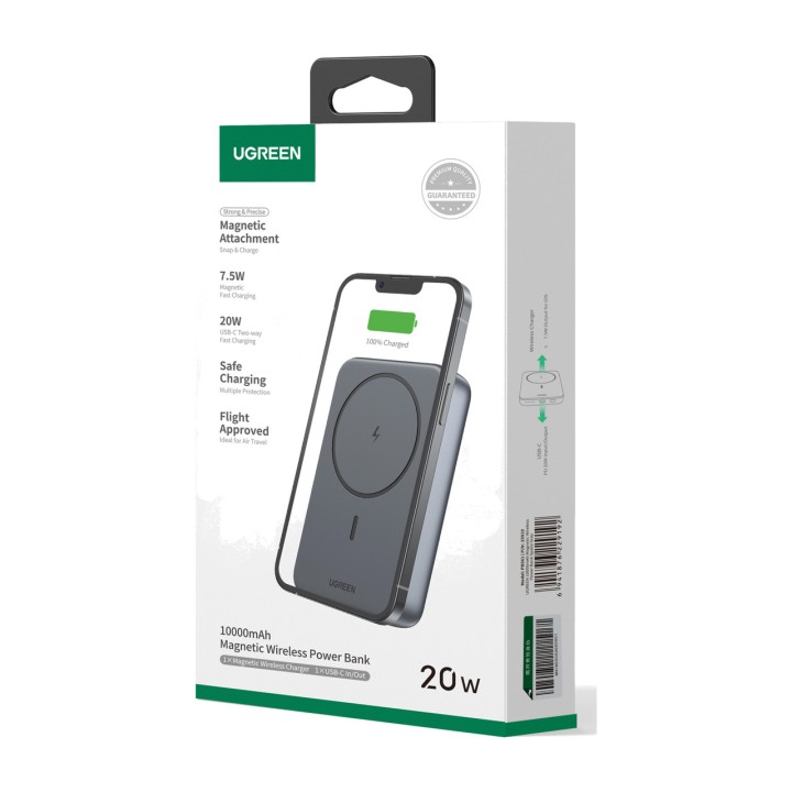 UGREEN Baterie externă cu încărcare wireless 10000MAH 20W