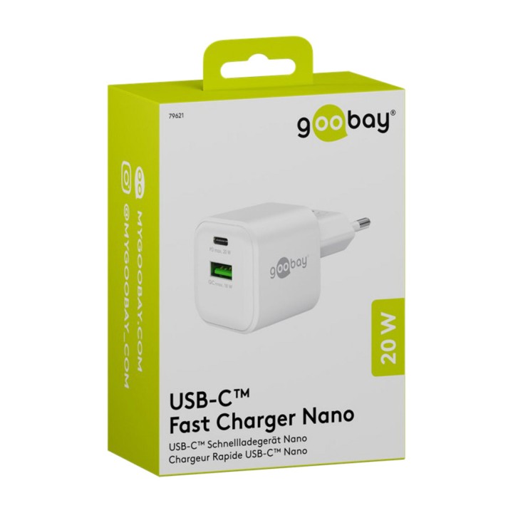GOOBAY Cargador rápido de pared GaN con puertos USB-C