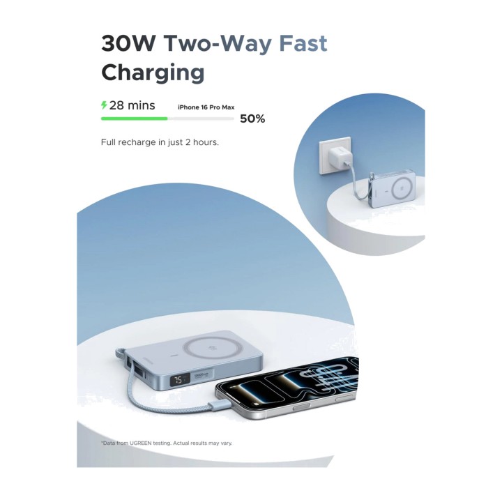 UGREEN Magnetic wireless charging Qi2 power bank