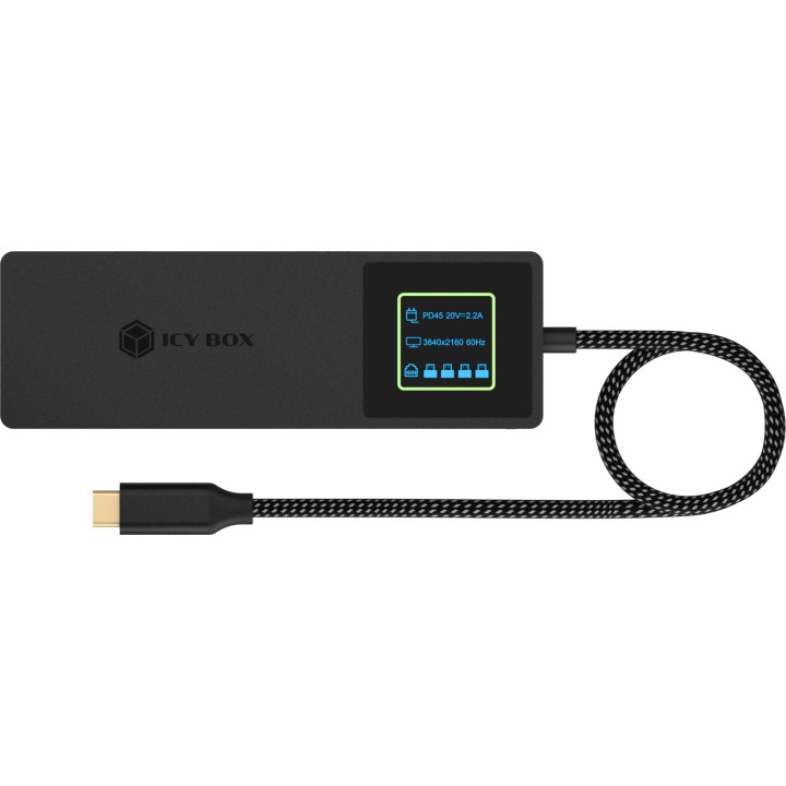 ICY BOX Docking station USB-C compatta con rete e HDMI