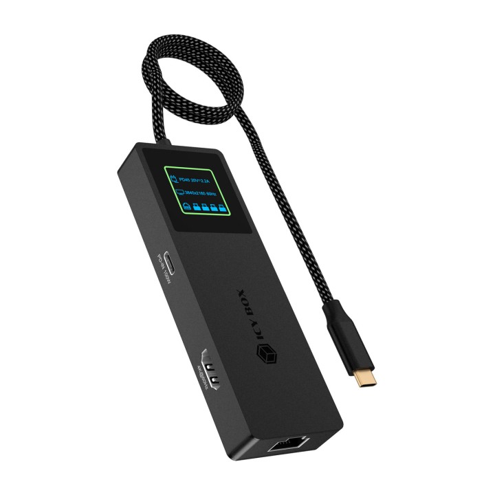 ICY BOX Kompakte USB-C-Dockingstation mit Netzwerk und HDMI