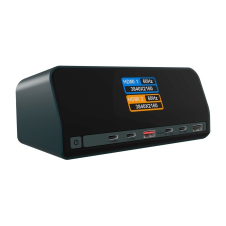 docking station usb-c da scrivania con due hdmi e ricarica ib-dk2300-ch heart-dock 100w 10gbps