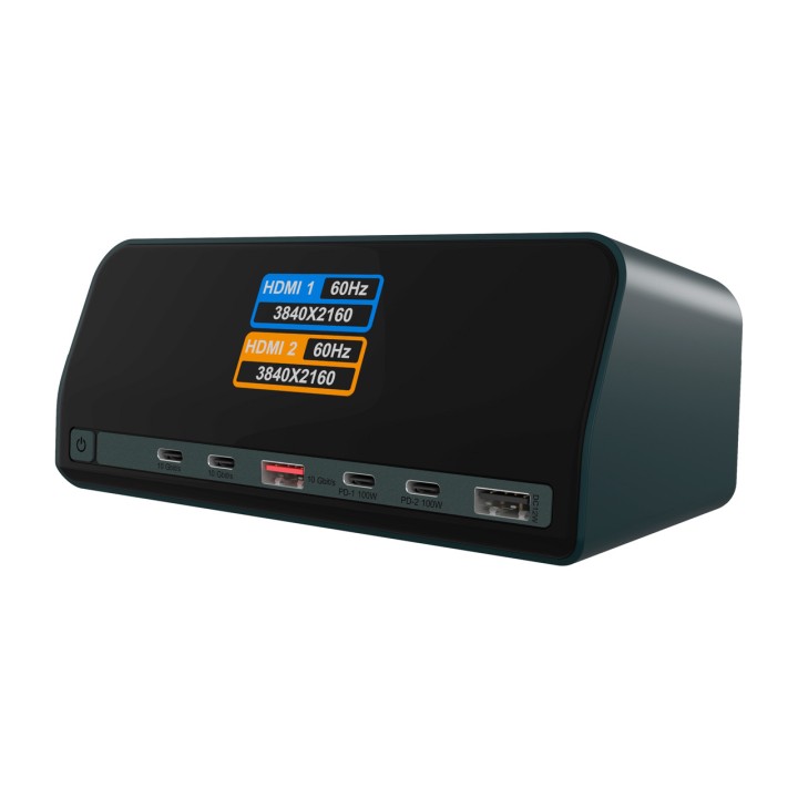 ICY BOX Desktop USB-C docking station with two HDMI ports