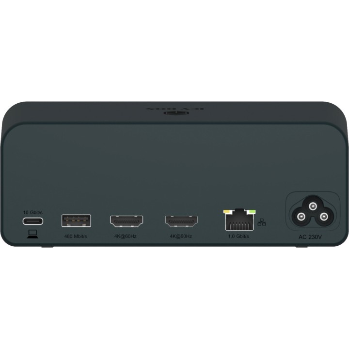 ICY BOX Docking station USB-C da scrivania con due HDMI e