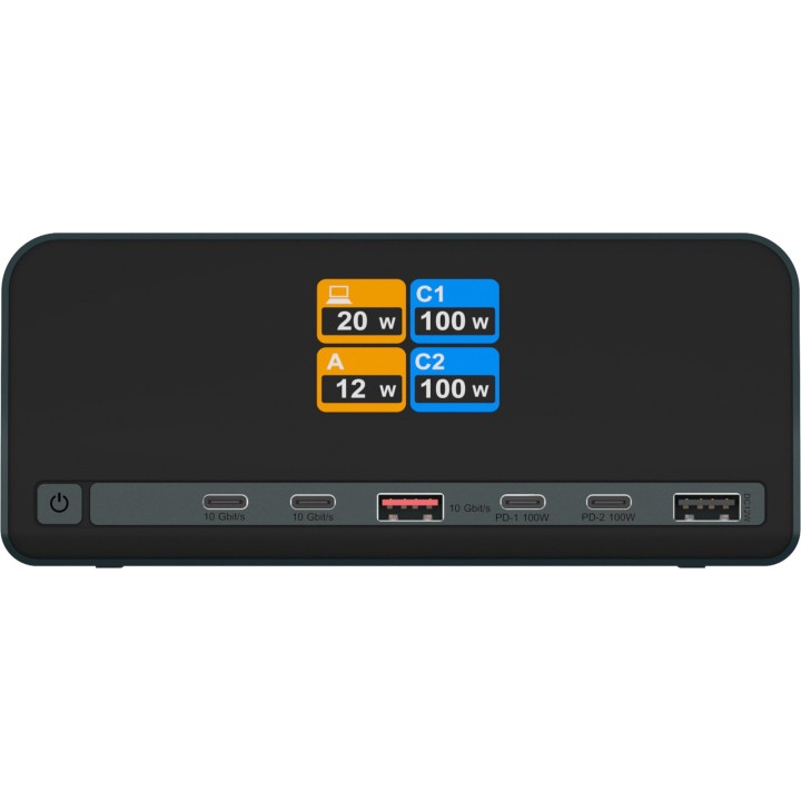 ICY BOX Docking station USB-C da scrivania con due HDMI e