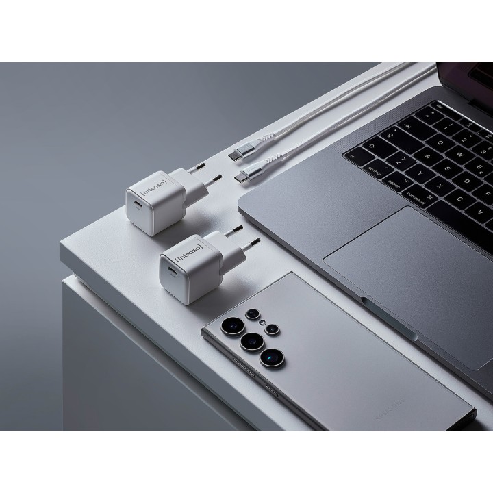 INTENSO Two-pack of USB-C GaN wall chargers W30C 30W 2 UDS