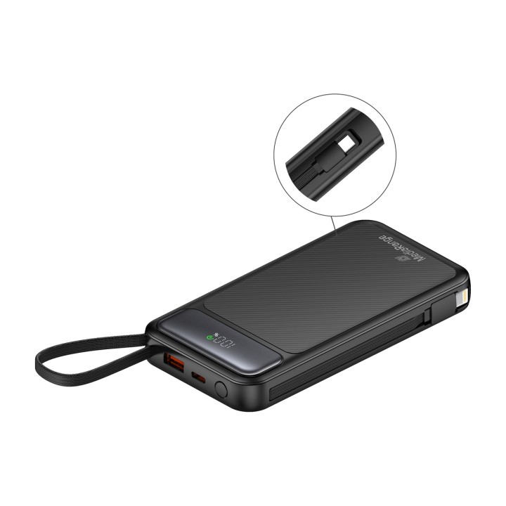 MEDIARANGE Power bank with integrated charging cables