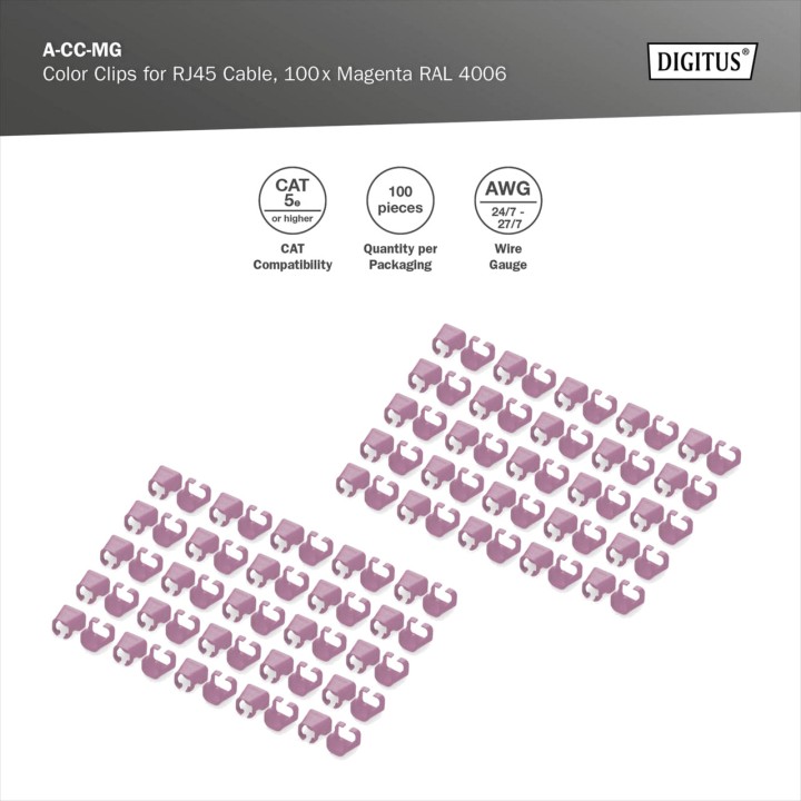 DIGITUS Colour clips for identifying Ethernet network patch