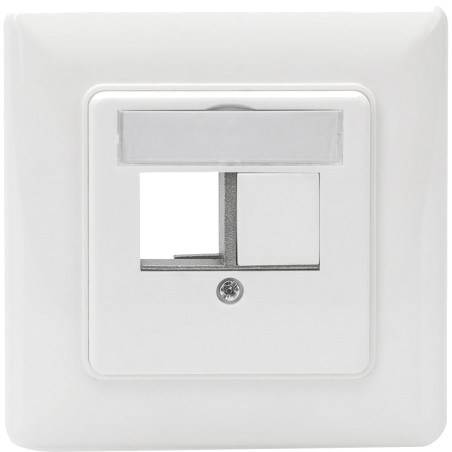 placa frontal con marco de montaje para módulos multimedia y keystone 80x80mm 50x50mm dn-93832