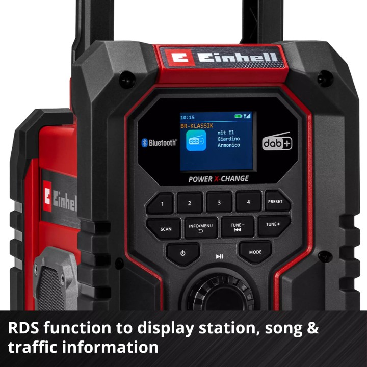 EINHELL Radio numérique de chantier sans fil avec Bluetooth,