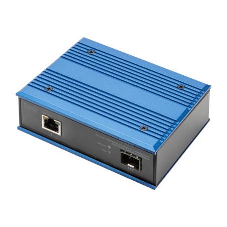 convertidor de medios industrial con poe para carril din 10/100/1000base-tx 1000base-fx 30w dn-652104-1